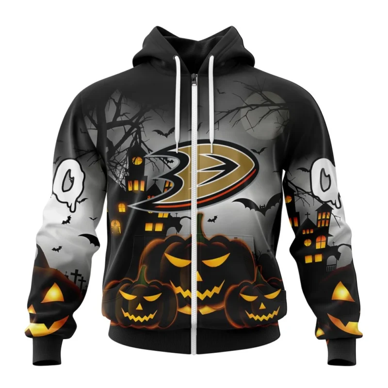 NHL Personalized Name And Number, Anaheim Ducks Special Design For Halloween,QTNHL Personalized Name And Number,080524B2010