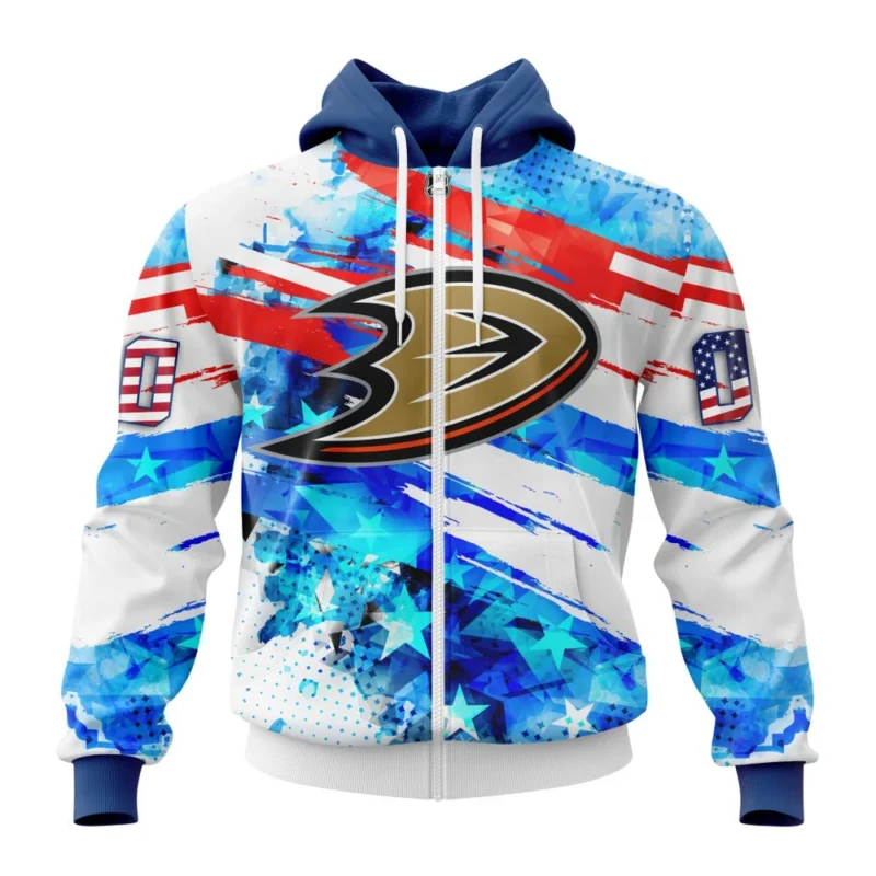 Anaheim Ducks, Special Concept For Independence Day,QTNHL Personalized Name And Number,080524B2147