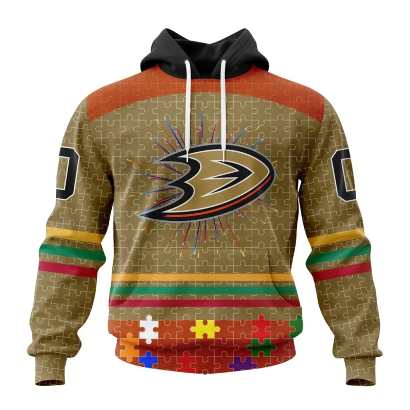 NHL Anaheim Ducks, Specialized Fearless Aganst Autism ,QTNHL080524A2535