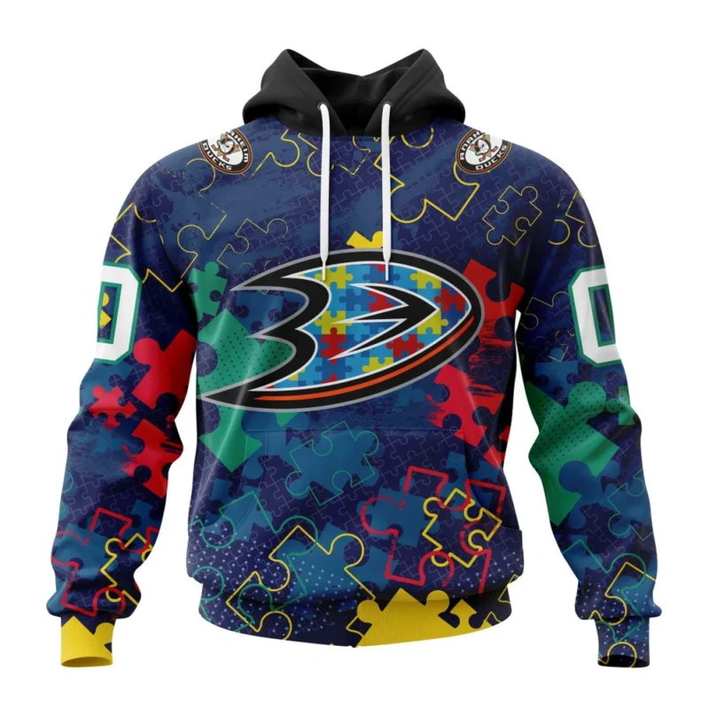 NHL Anaheim Ducks, Specialized Fearless Aganst Autism,QTNHL080524A2641