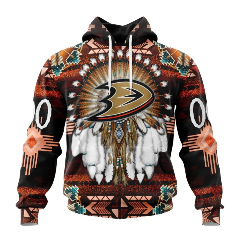 NHL Anaheim Ducks Special Native Costume Design,QTNHL080524A2694