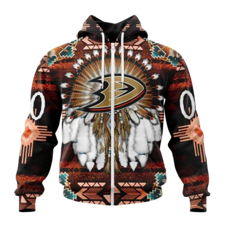 NHL Personalized Name And Number, Anaheim Ducks Special Native Costume Design,QTNHL Personalized Name And Number,080524B2694