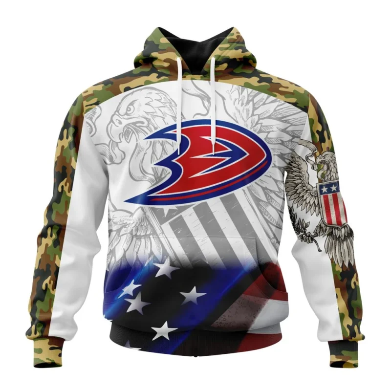 NHL Anaheim Ducks, Specialized Design With Our America Flag And Our America Eagle,QTNHL080524A3458