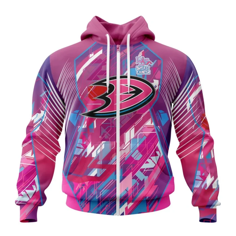 NHL Anaheim Ducks, Specialized Design I Pink I Can, Fearless Again Breast Cancer,QTNHL 080524B3579