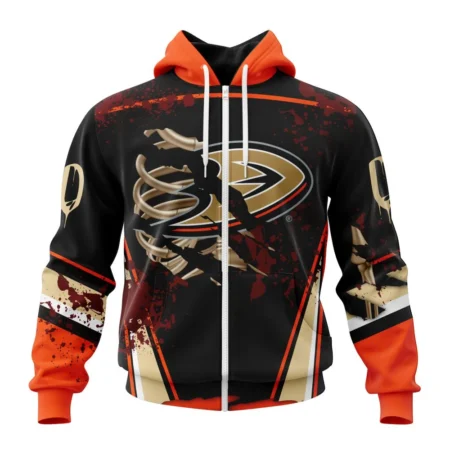 NHL Personalized Name And Number, Anaheim Ducks, Specialized Design Jersey With Your Ribs For Halloween,QTNHL Personalized Name And Number,080524B388