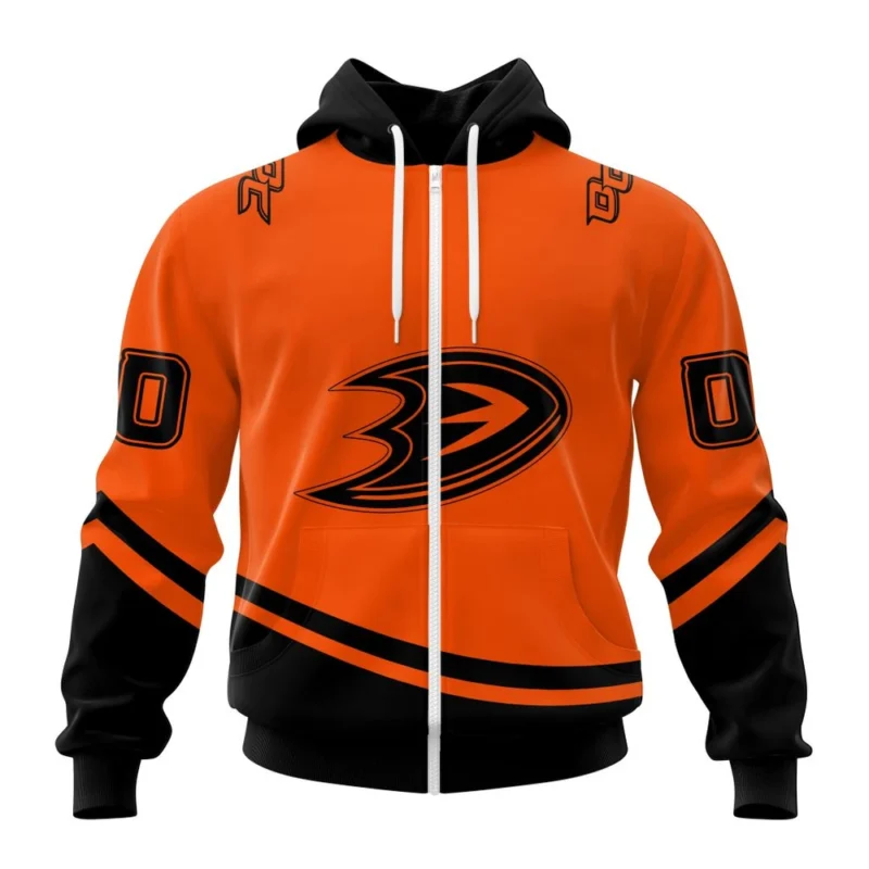 NHL Personalized Name And Number, Anaheim Ducks Special Two-Tone Design,QTNHL Personalized Name And Number,080524B471