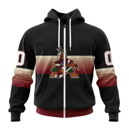 NHL Personalized Name And Number, Arizona Coyotes Special Black And Gradient Design,QTNHL Personalized Name And Number,080524B1423