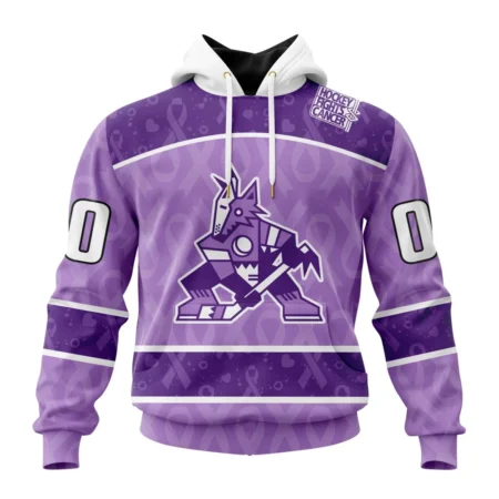 NHL Arizona Coyotes New Lavender Hockey Fight Cancer,QTNHL080524A1498