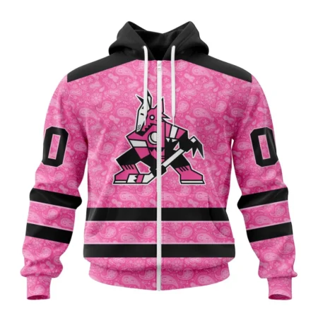 NHL Personalized Name And Number, Arizona Coyotes Special Pink Fight Breast Cancer,QTNHL Personalized Name And Number,080524B1655