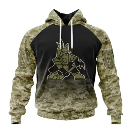 NHL Arizona Coyotes Special Camo Design For Veterans Day,QTNHL080524A1792