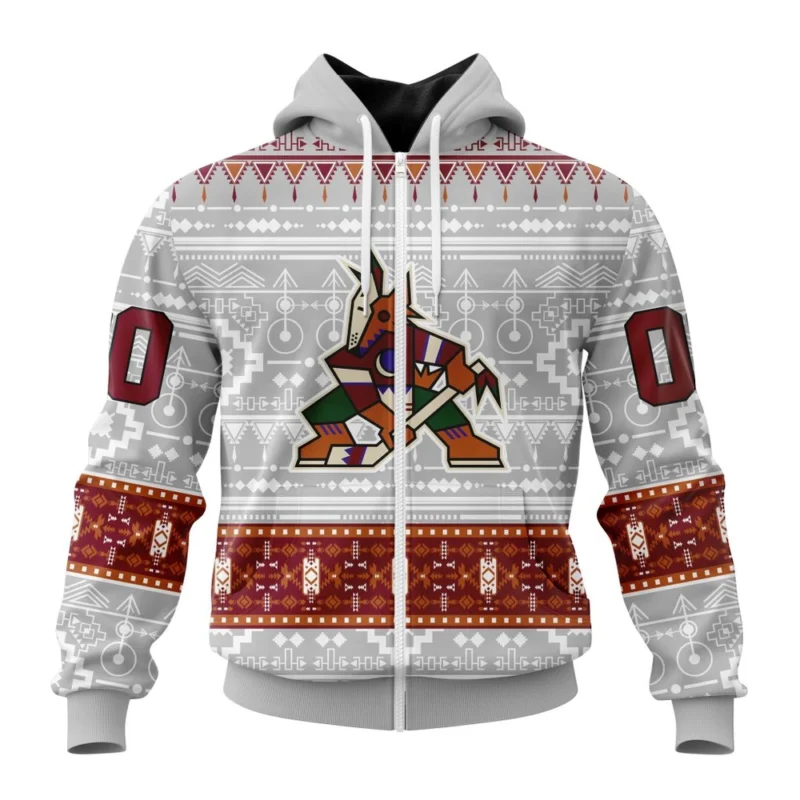 NHL Personalized Name And Number, Arizona Coyotes Special Native Design,QTNHL Personalized Name And Number,080524B2072