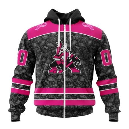 NHL Personalized Name And Number, Arizona Coyotes Special Pink In The Rink Fight Breast Cancer,QTNHL Personalized Name And Number,080524B2096