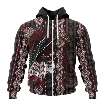 NHL Personalized Name And Number, Arizona Coyotes Special Skull Native Design,QTNHL Personalized Name And Number,080524B2128