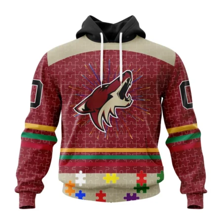 NHL Arizona Coyotes, Specialized Fearless Aganst Autism ,QTNHL080524A2536