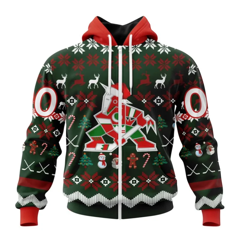 NHL Arizona Coyotes, Specialized Unisex Christmas Is Coming,QTNHL 080524B2946