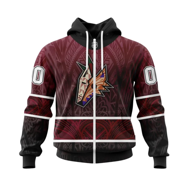 Arizona Coyotes, Specialized Native With Samoa Culture ,QTNHL 080524B3819