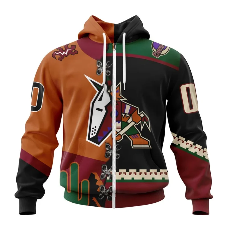 NHL Personalized Name And Number, Arizona Coyotes Special Home Mix Reverse Retro Personalized Kits,QTNHL Personalized Name And Number,080524B946