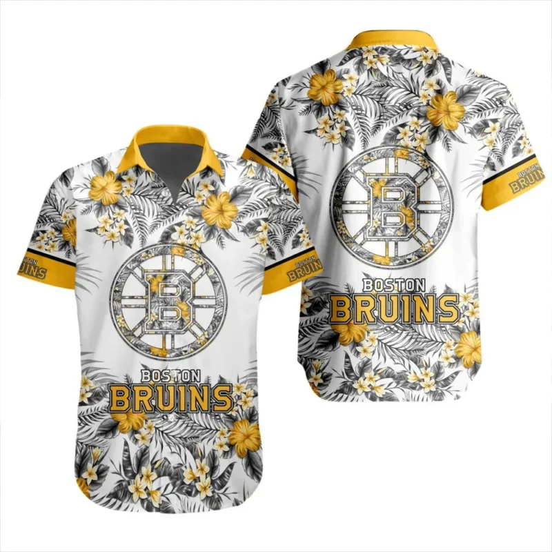 Boston Bruins  Tropical Style National Hockey League Hawaiian Shirt All Over Prints QTHWS310724A1