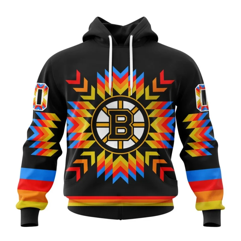 NHL Boston Bruins Special Design With Native Pattern,QTNHL080524A1040