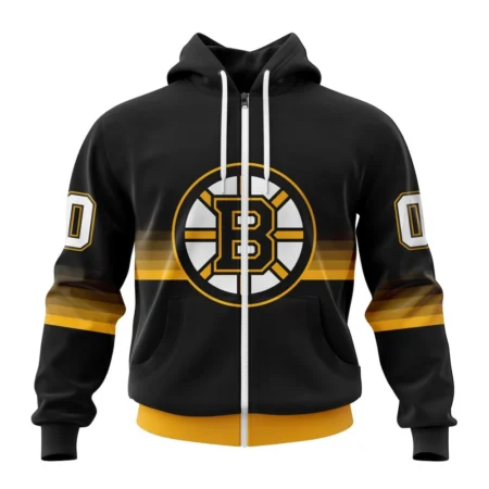 NHL Personalized Name And Number, Boston Bruins Special Black And Gradient Design,QTNHL Personalized Name And Number,080524B1421