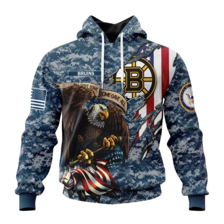 NHL Boston Bruins Honor Us Navy Veterans,QTNHL080524A145