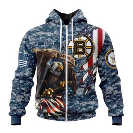 NHL Personalized Name And Number, Boston Bruins Honor Us Navy Veterans,QTNHL Personalized Name And Number,080524B145