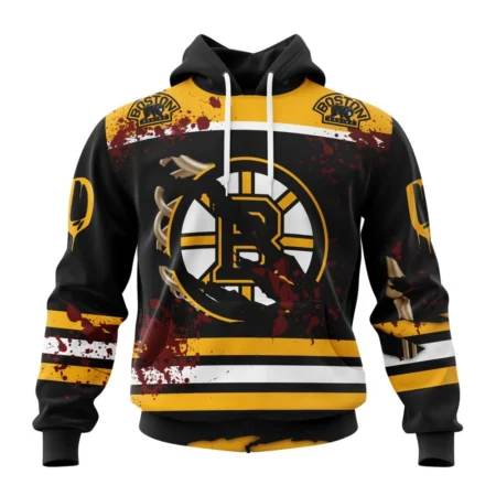 NHL Boston Bruins Specialized Design Jersey With Your Ribs For Halloween,QTNHL080524A156