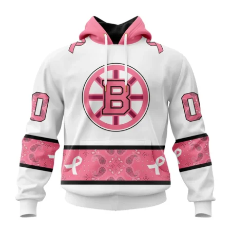 NHL Boston Bruins In Classic Style With Paisley, In October We Wear Pink Breast Cancer,QTNHL080524A1684