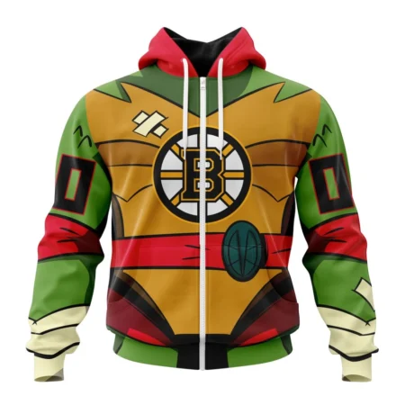 NHL Personalized Name And Number, Boston Bruins Special Teenage Mutant Ninja Turtles Design,QTNHL Personalized Name And Number,080524B2283