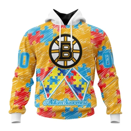 NHL Boston Bruins Special Autism Awareness Design,QTNHL080524A2488