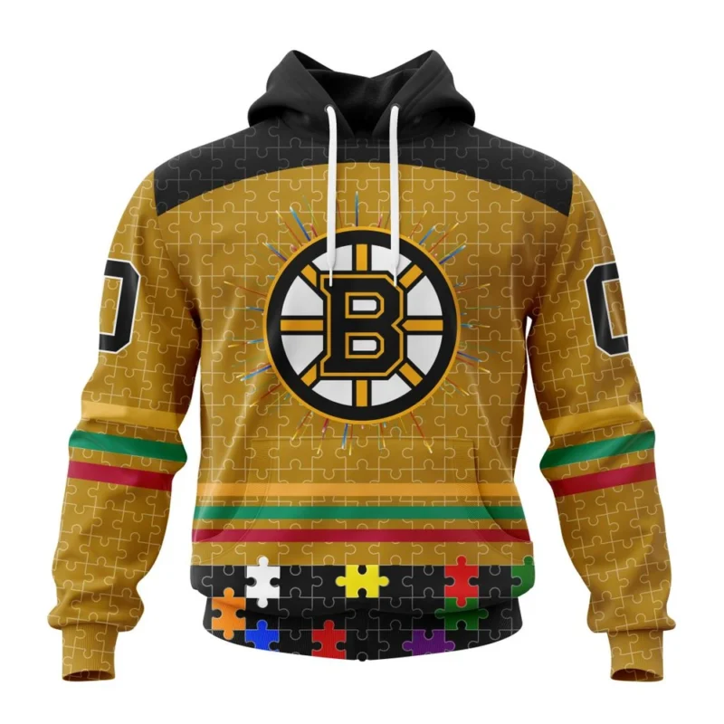 NHL Boston Bruins Specialized Fearless Aganst Autism ,QTNHL080524A2534