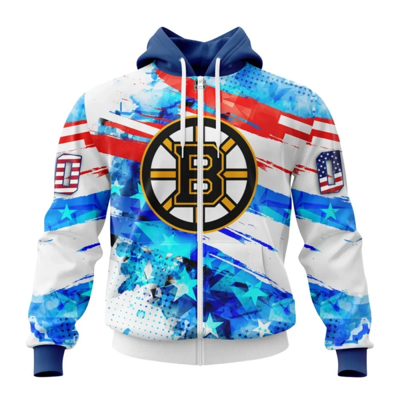 Boston Bruins, Special Concept For Independence Day,QTNHL Personalized Name And Number,080524B254