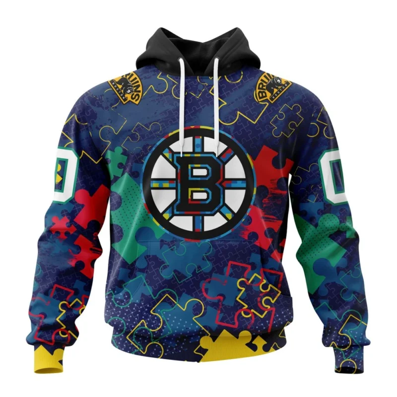 NHL Boston Bruins Specialized Fearless Aganst Autism,QTNHL080524A2640