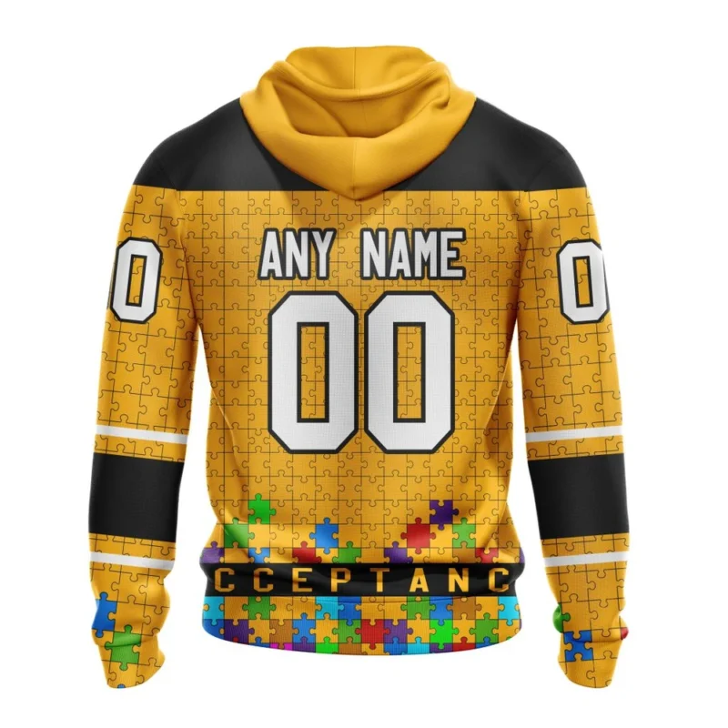 NHL Personalized Name And Number, Boston Bruins Specialized Unisex Kits Hockey Fights Against Autism,QTNHL Personalized Name And Number,080524B2672