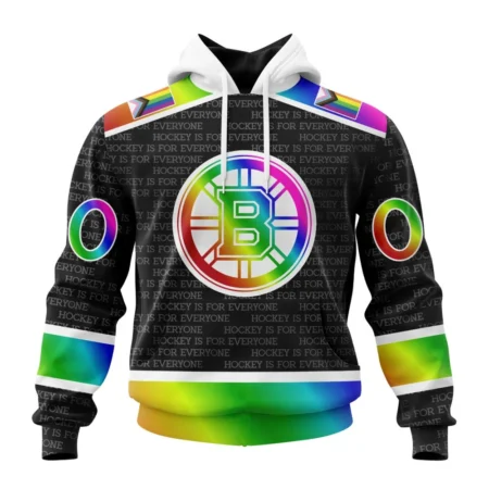 NHL Boston Bruins Special Pride Design Hockey Is For Everyone,QTNHL080524A2723