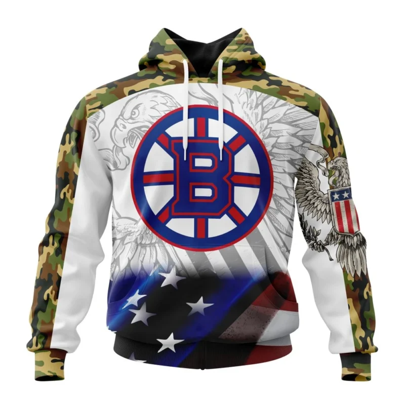 NHL Boston Bruins Specialized Design With Our America Flag And Our America Eagle,QTNHL080524A3457