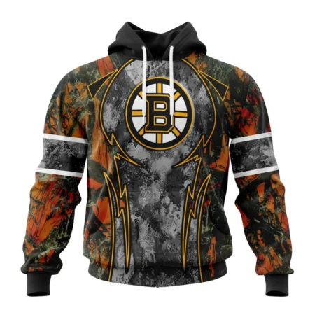 NHL Boston Bruins Specialized Design Wih Camo Concepts For Hungting In Forest,QTNHL080524A3662