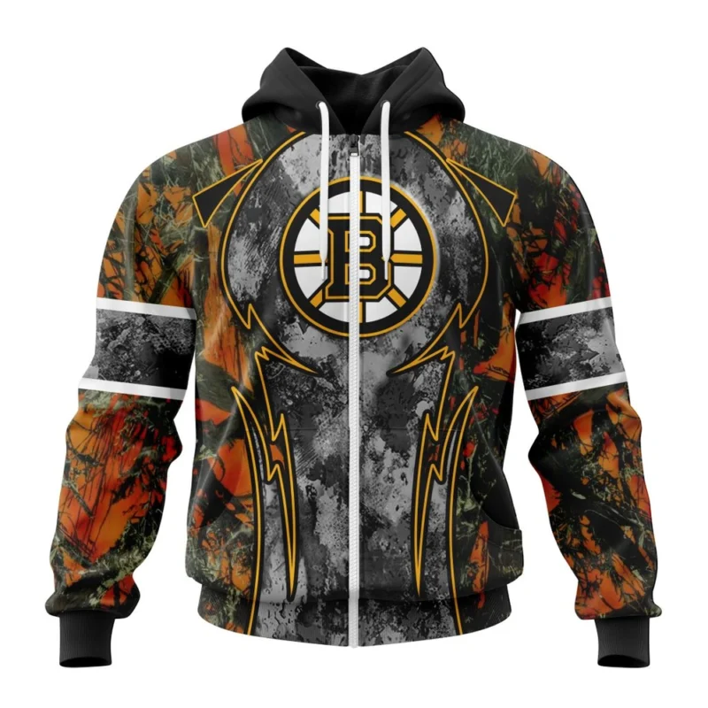 NHL Boston Bruins Specialized Design Wih Camo Concepts For Hungting In Forest,QTNHL 080524B3662