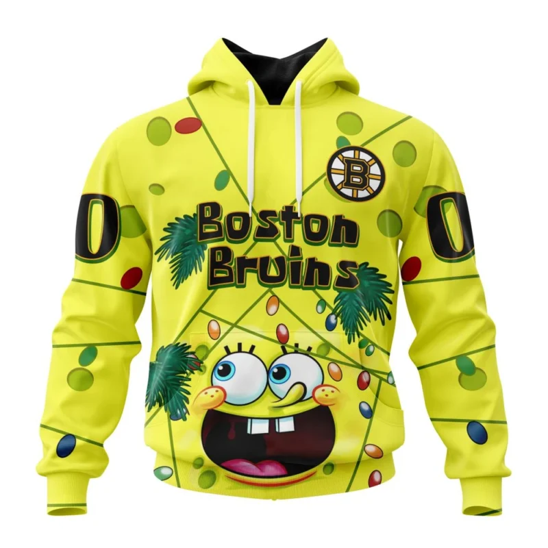 Boston Bruins, Specialized Jersey With Spongebob ,QTNHL080524A371