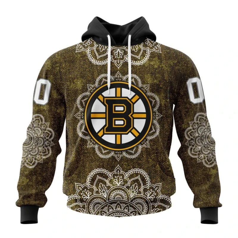 NHL Boston Bruins, Specialized Mandala Style,QTNHL080524A4066