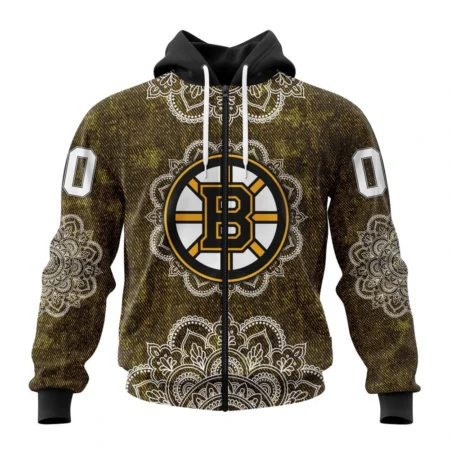 NHL Boston Bruins, Specialized Mandala Style,QTNHL 080524B4066