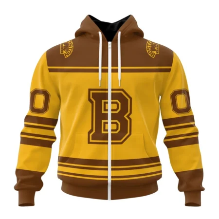 NHL Personalized Name And Number, Boston Bruins Special Two-Tone Design,QTNHL Personalized Name And Number,080524B470