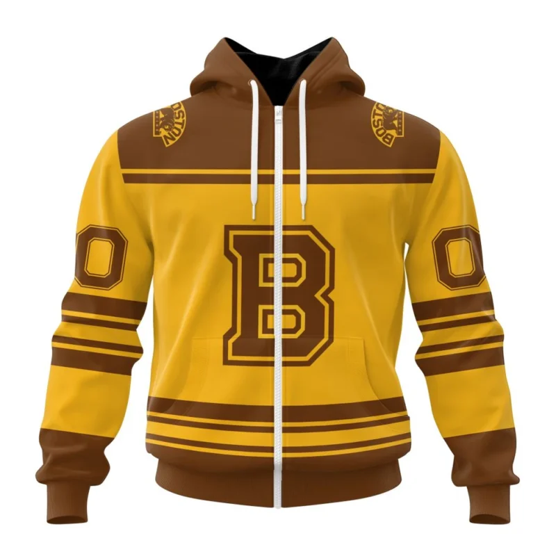 NHL Personalized Name And Number, Boston Bruins Special Two-Tone Design,QTNHL Personalized Name And Number,080524B470