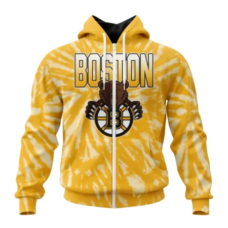 NHL Personalized Name And Number, Boston Bruins Special Retro Vintage Tie Dye,QTNHL Personalized Name And Number,080524B50