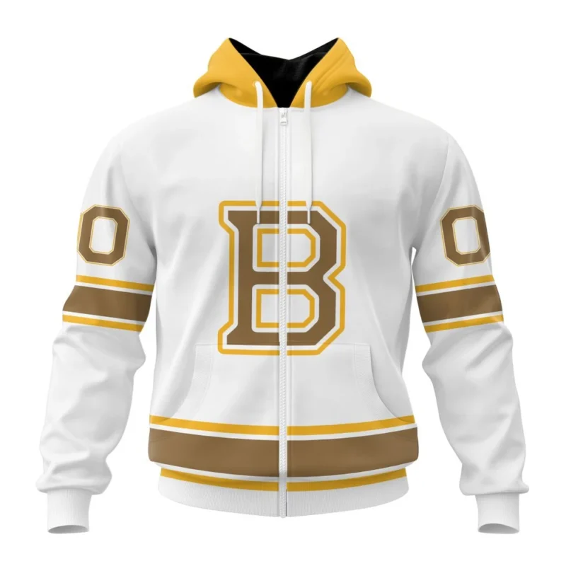 NHL Personalized Name And Number, Boston Bruins Special Whiteout Design,QTNHL Personalized Name And Number,080524B580