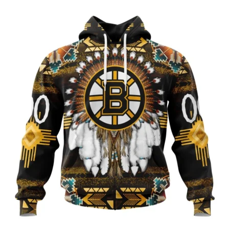 NHL Boston Bruins Special Native Costume Design,QTNHL080524A72