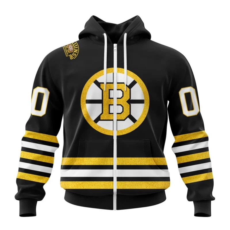 NHL Personalized Name And Number, Boston Bruins - Centennial Home Kits,QTNHL Personalized Name And Number,080524B98