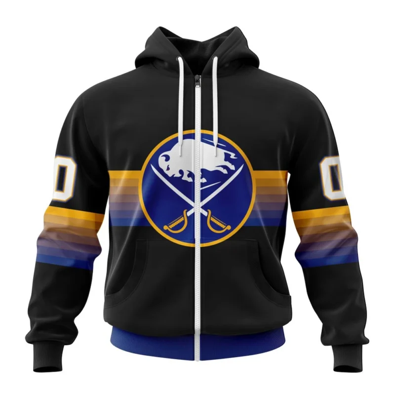 NHL Personalized Name And Number, Buffalo Sabres Special Black And Gradient Design,QTNHL Personalized Name And Number,080524B1420