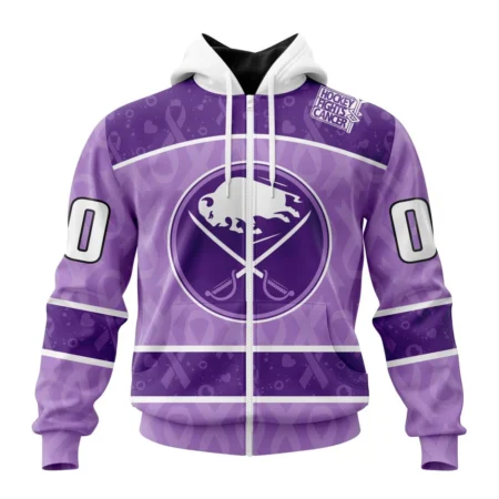 NHL Personalized Name And Number, Buffalo Sabres New Lavender Hockey Fight Cancer,QTNHL Personalized Name And Number,080524B1495