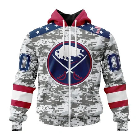 NHL Personalized Name And Number, Buffalo Sabres Special Camo Design For Veterans Day,QTNHL Personalized Name And Number,080524B1813